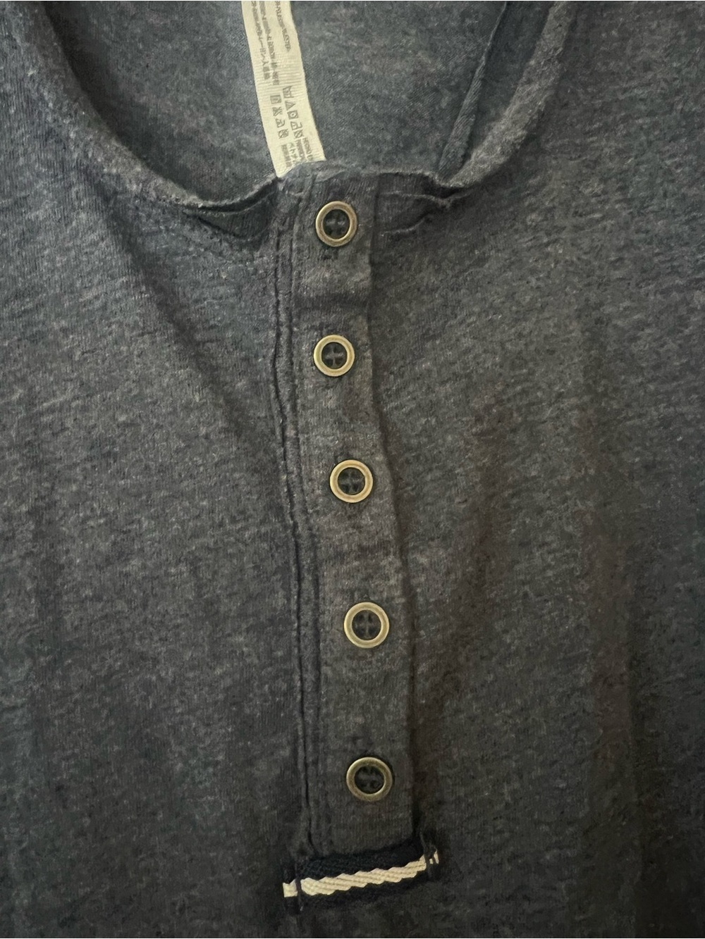 Free People Movement Sleeveless Henley Camisole in Navy with Button Placket - Picture 2 of 5
